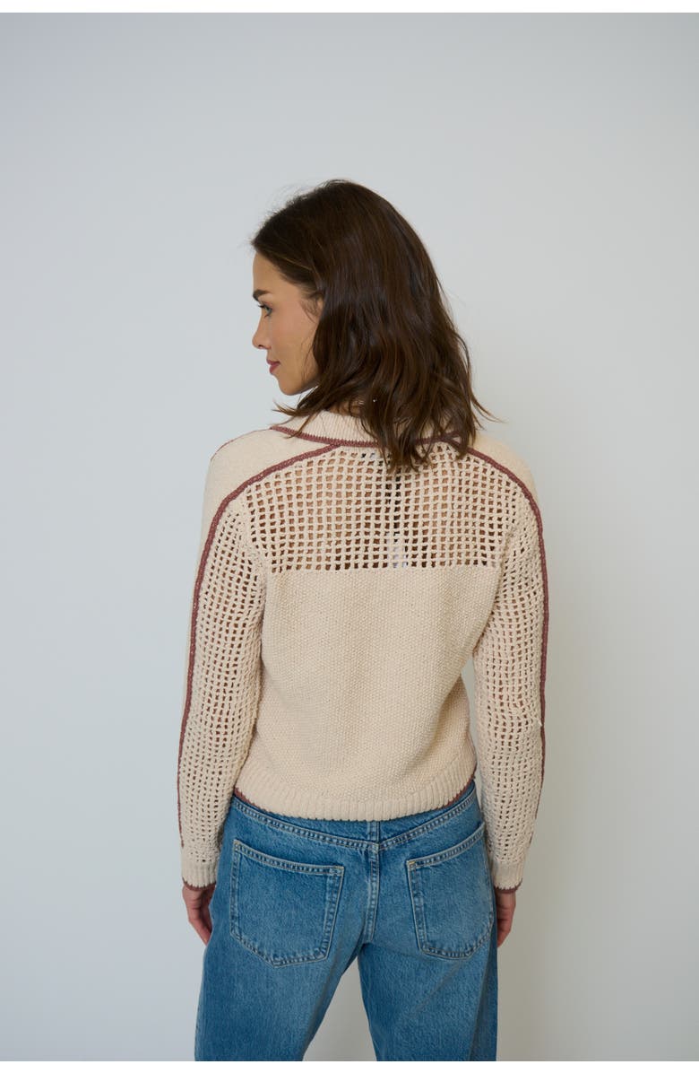 Central Park West Carla Mesh Yoke Polo, Alternate, color,