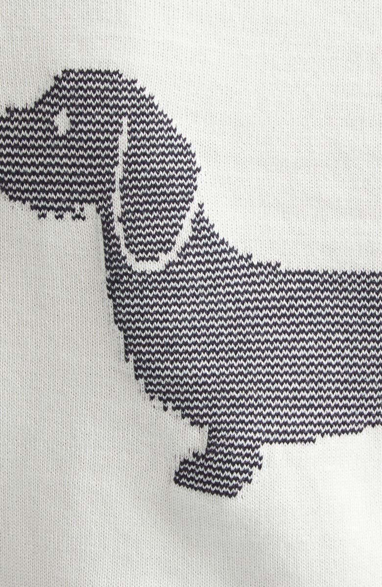 Thom Browne Hector Short Sleeve Sweater, Alternate, color, White
