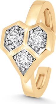 Sara Weinstock Honeycomb Heart Single Ear Cuff