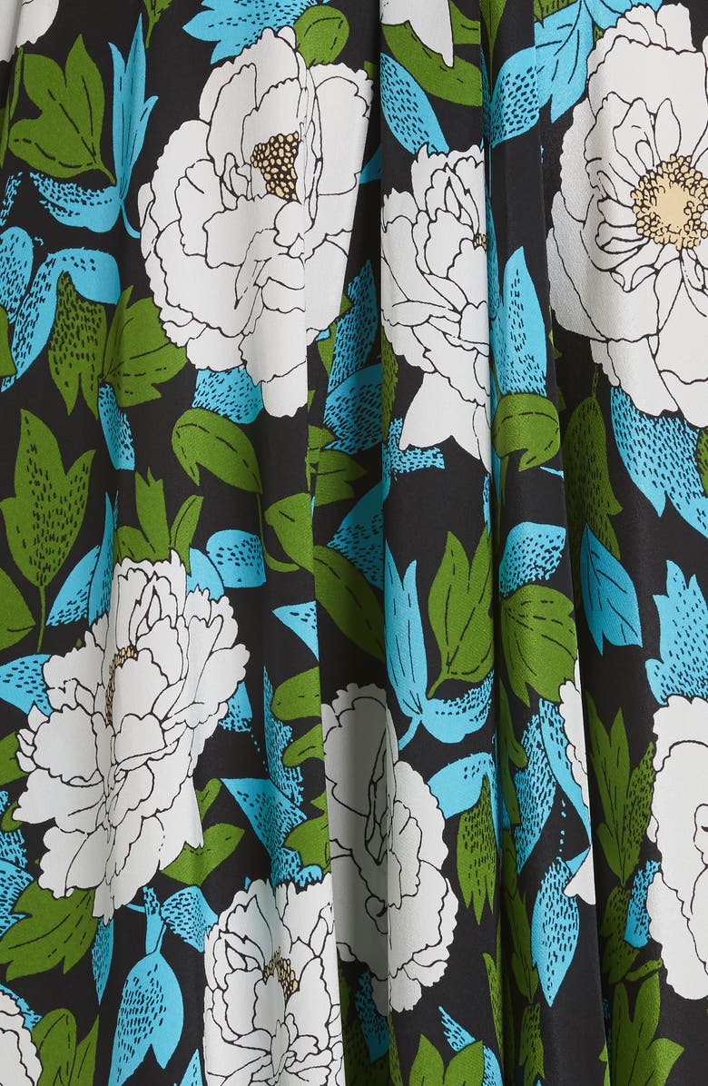 DVF Diane von Furstenberg Floral Silk Maxi Dress, Alternate, color, 