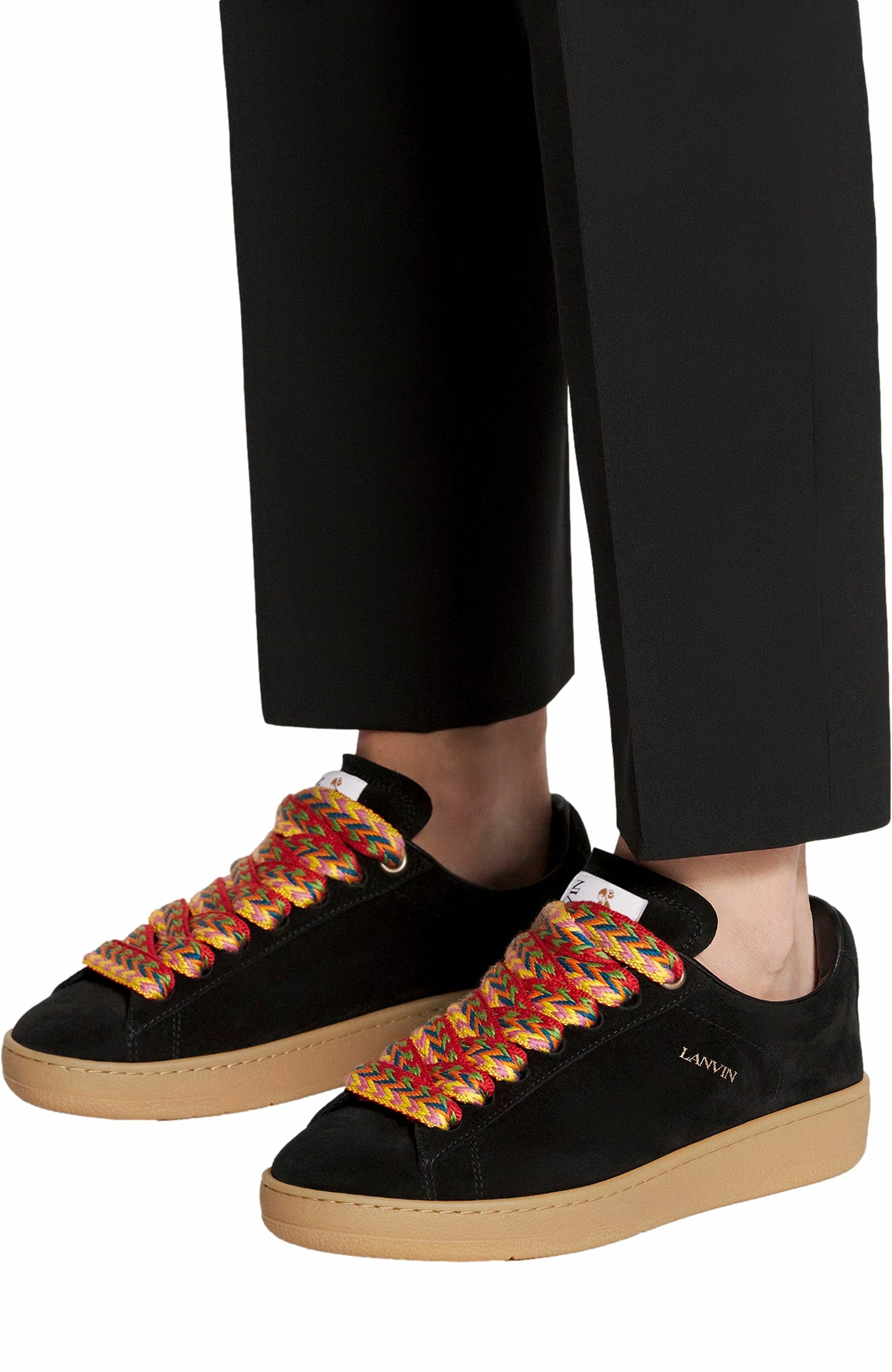 Lanvin Suede Curb Lite Sneakers For Women, Main, color, 