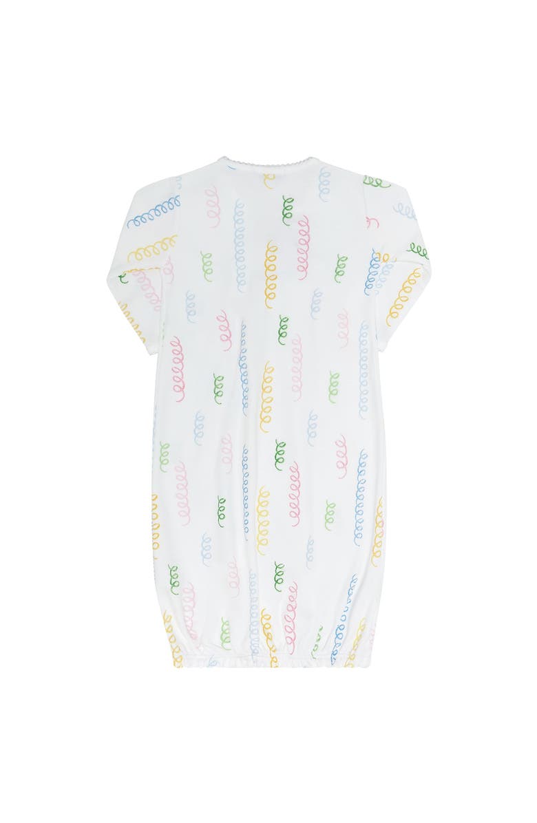 Nellapima Spirals Print Gown - Baby, Alternate, color, White Multi