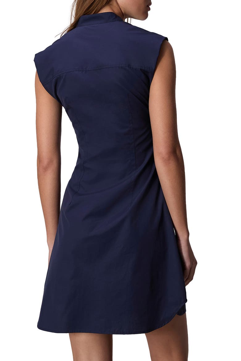 Louisa Sleeveless Poplin Shirtdress, Alternate, color, NAVY