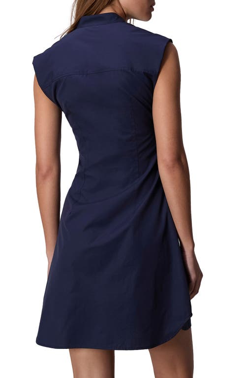 Rag & Bone Louisa Sleeveless Poplin Mini Dress In Navy