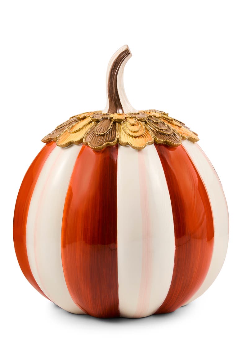 Harvest Glow Paprika Striped Pumpkin, Main, color, RED