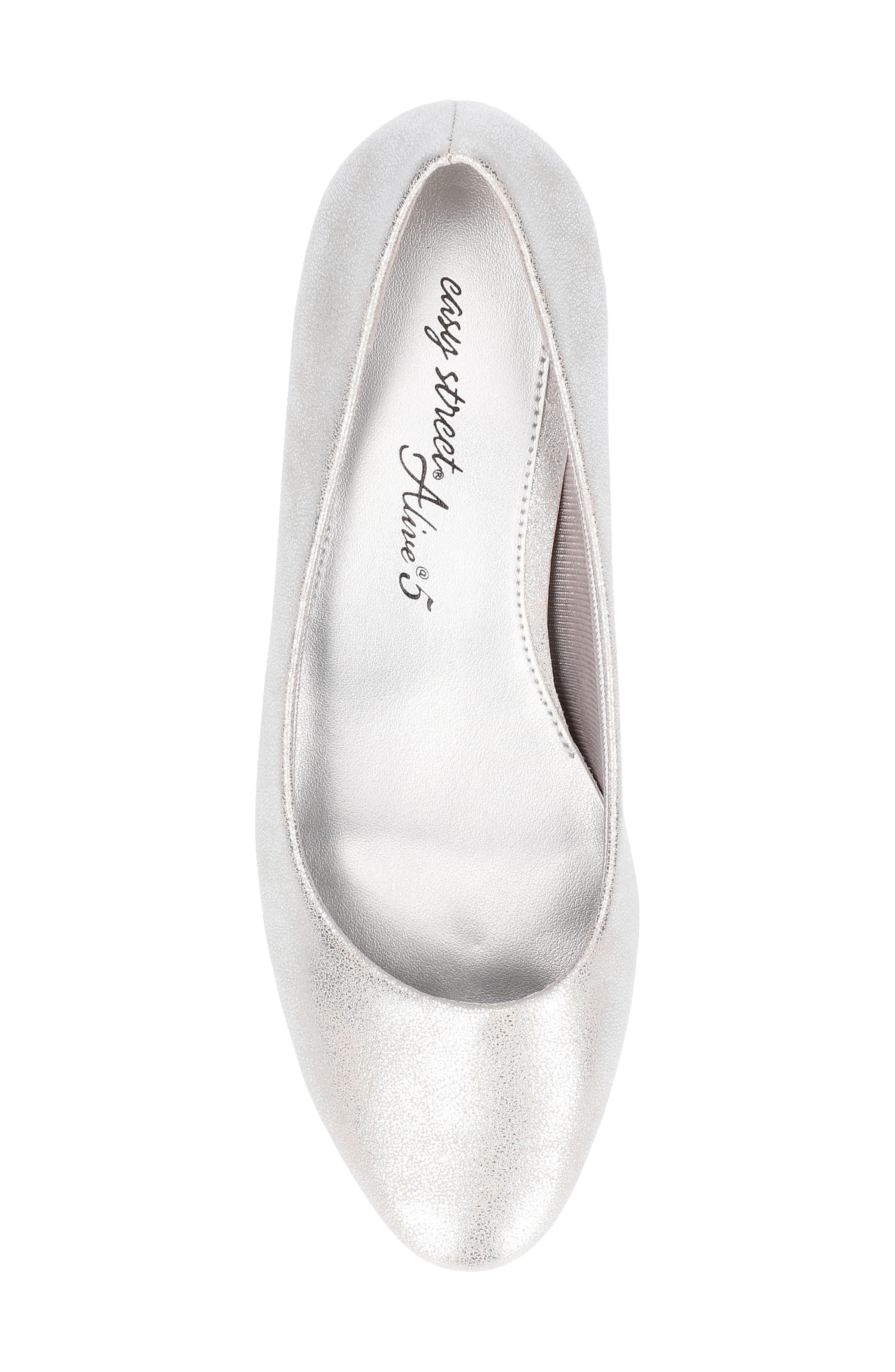 Ballari Round Toe Pump - Multiple Widths Available, Alternate, color, SILVER