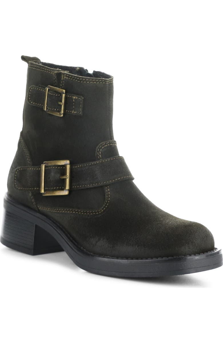 Bos. & Co. Grata Waterproof Buckle Bootie, Main, color, Olive