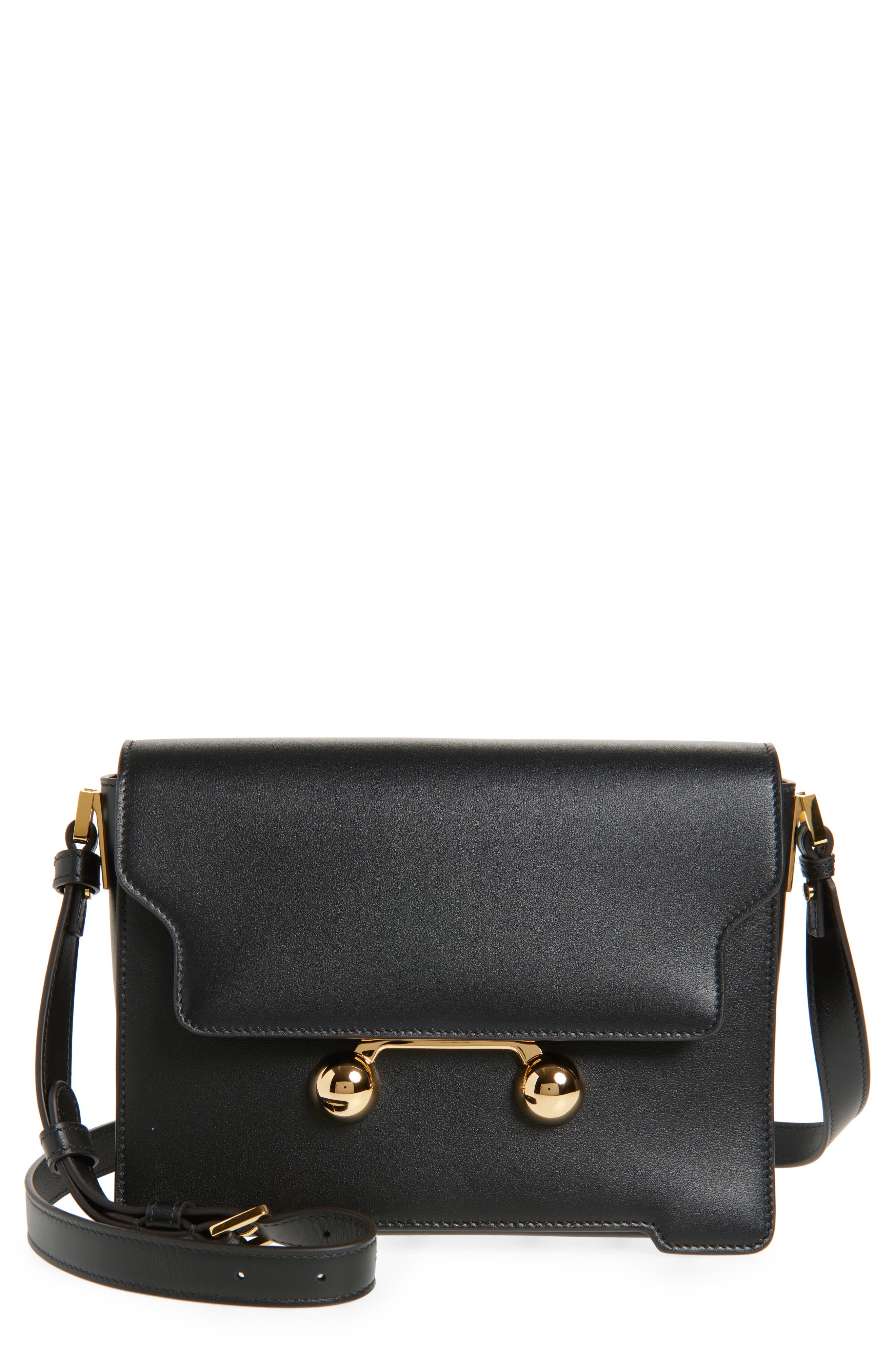 Marni Medium Trunkaroo Leather Shoulder Bag, Main, color, 