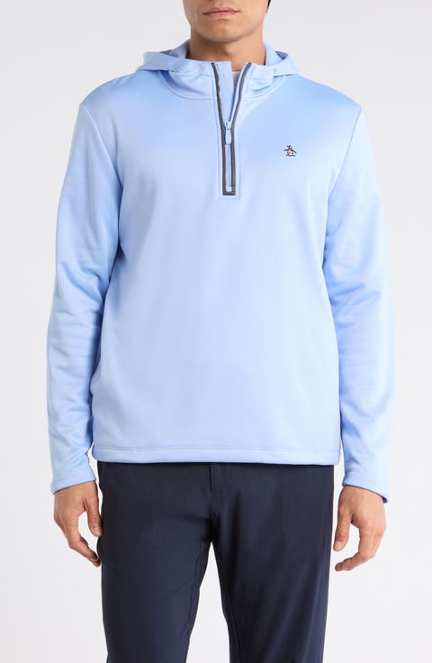 Long Sleeve Half-Zip Fleece Pullover Hoodie