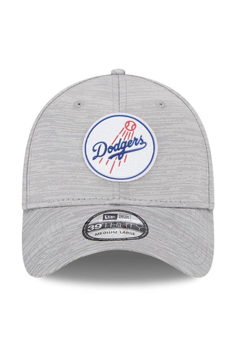Men's New Era  Gray Los Angeles Dodgers 2023 Clubhouse 39THIRTY Flex Hat, Alternate, color, Gray
