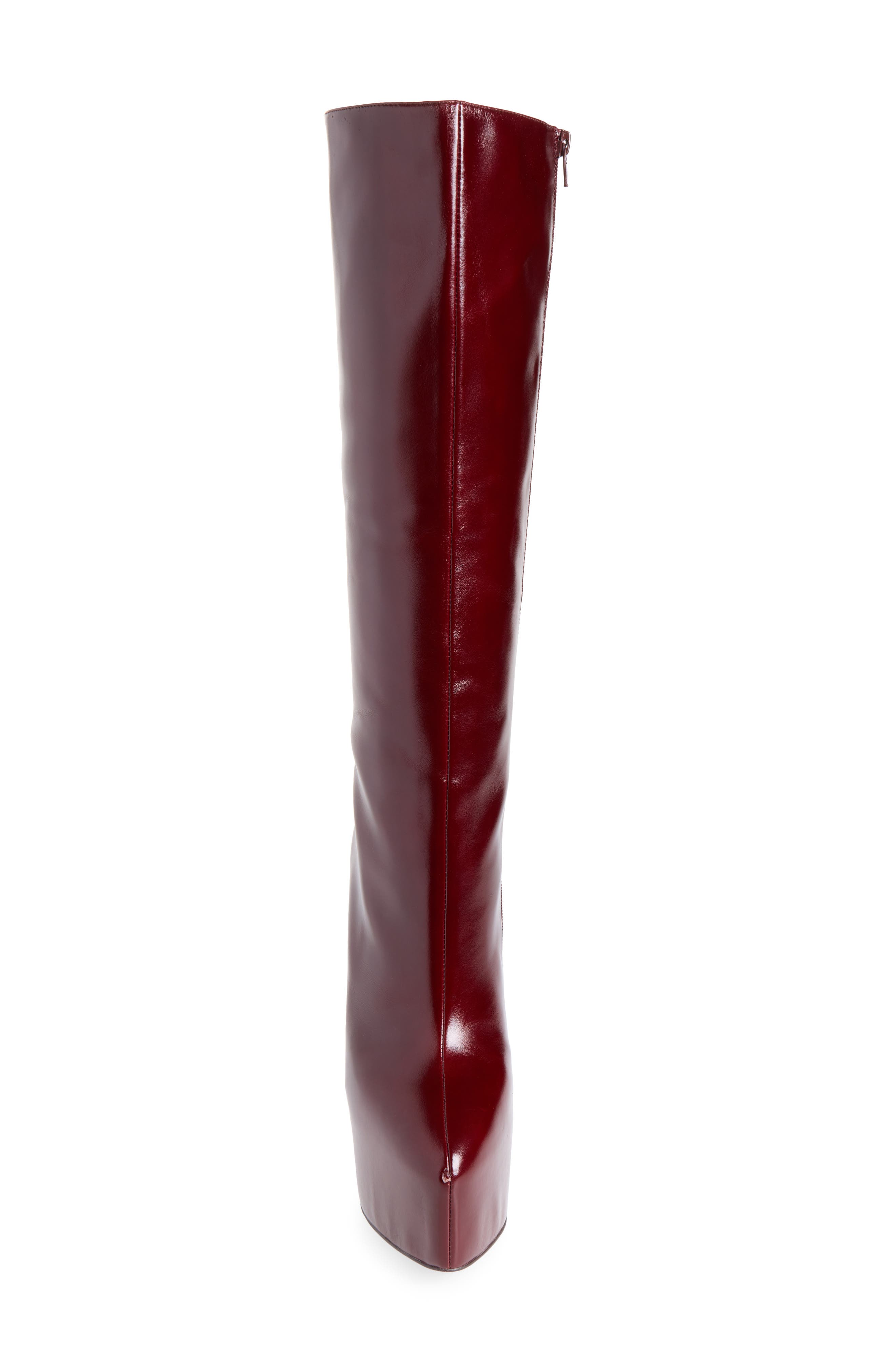 Unleashed Platform Knee High Boot, Alternate, color, WINE