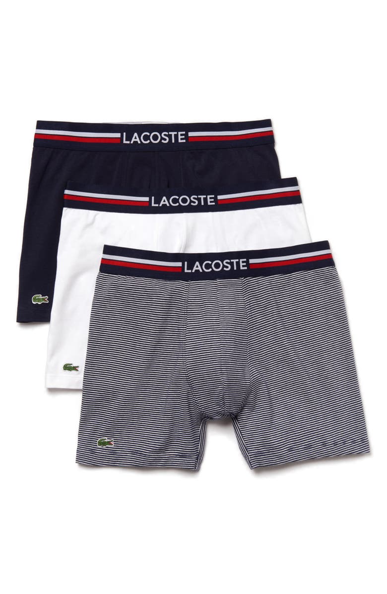 Lacoste Assorted 3-Pack Iconic Boxer Briefs, Main, color,