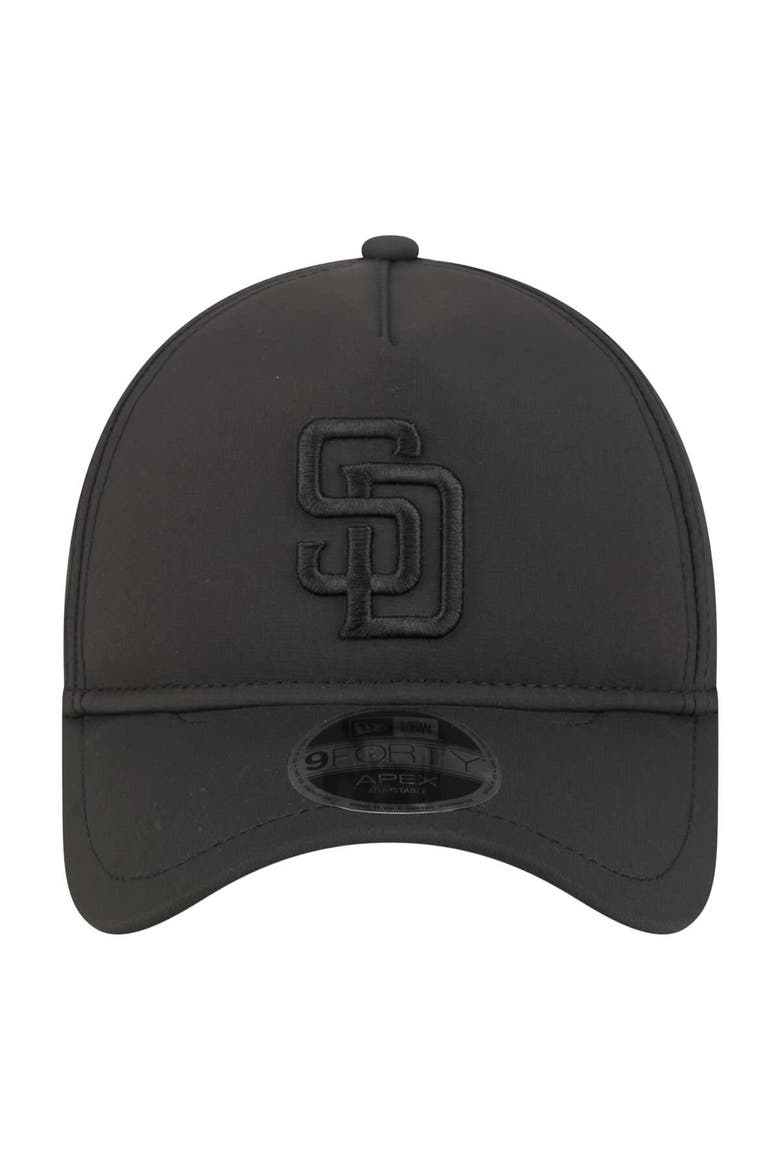 Men's New Era  Black San Diego Padres Injection Apex 9FORTY Adjustable Hat, Alternate, color, Black