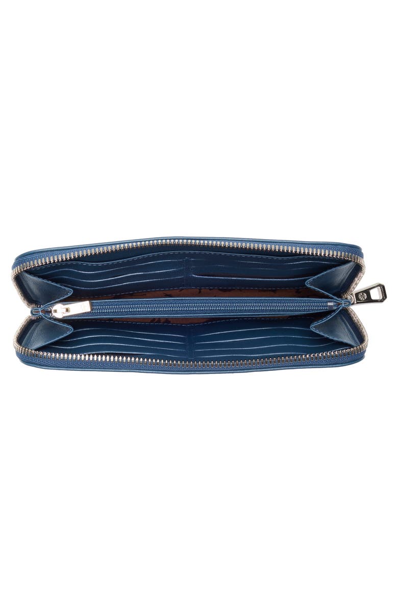 Longchamp Le Pliage Center Zip Wallet, Alternate, color, Pilot Blue