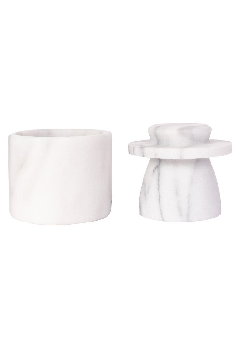 Artifacts Trading Company White Marble Butter Keeper, Alternate, color, White Matte