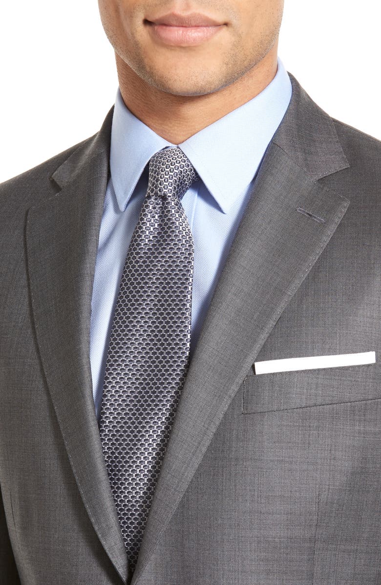 Peter Millar Classic Fit Solid Wool Suit, Alternate, color, Grey