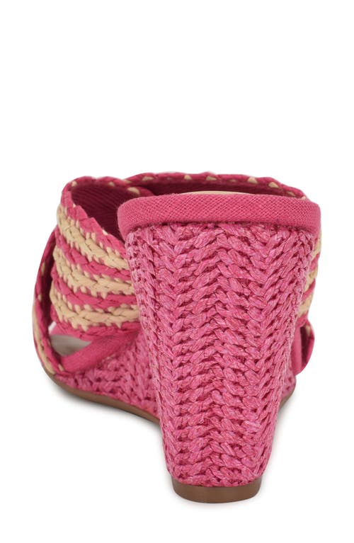 Nine West Novela Slide Sandal In Pink/natural