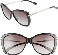 Longchamp 56mm Gradient Lens Butterfly Sunglasses