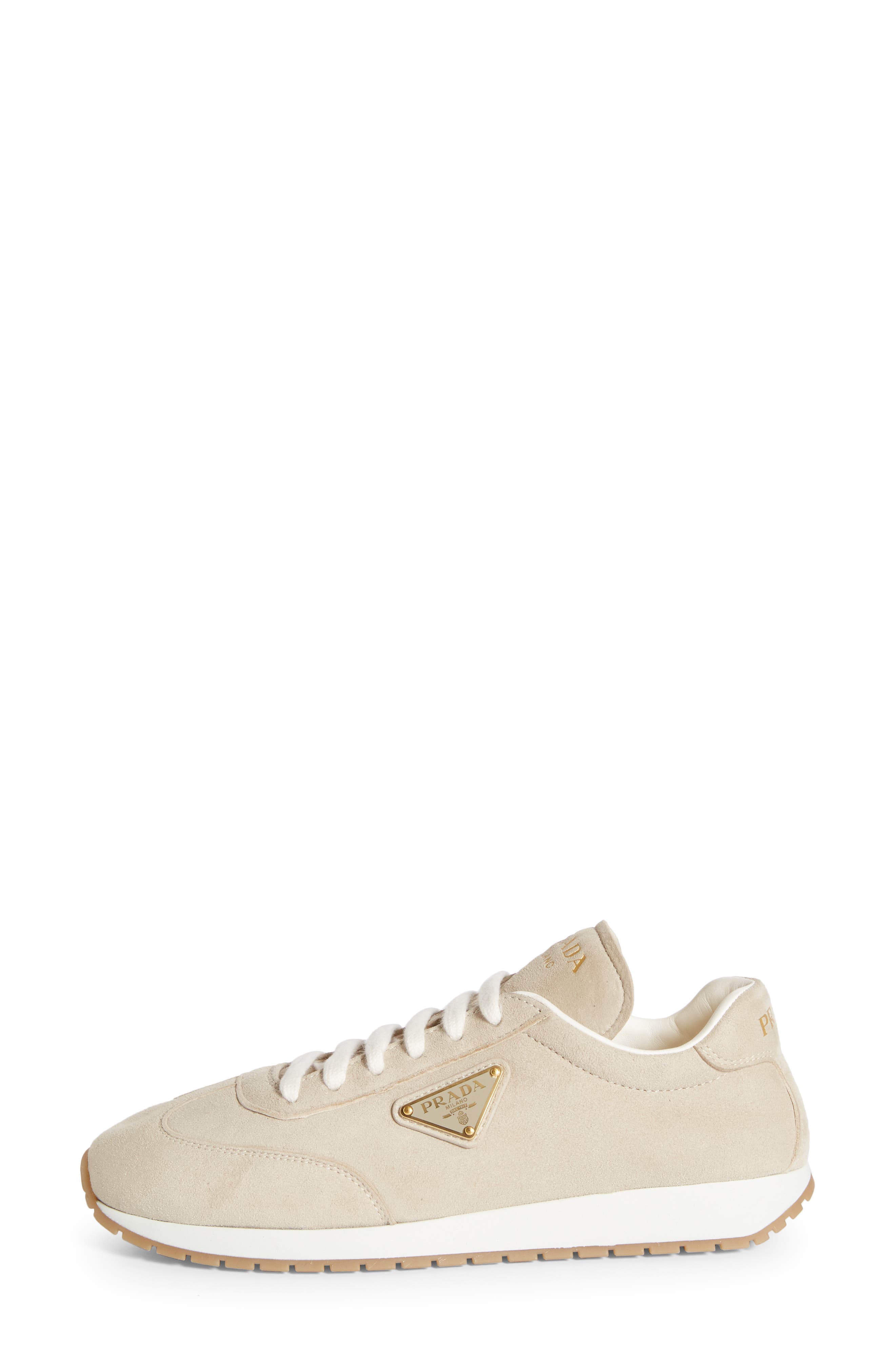 Prada Triangle Logo Low Top Sneaker, Alternate, color, 