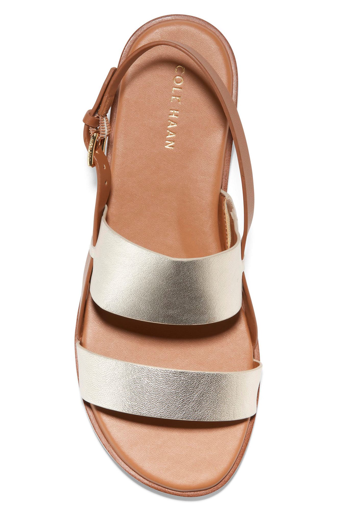 Cole Haan Flynn Flat Sandal, Alternate, color, Soft Gold