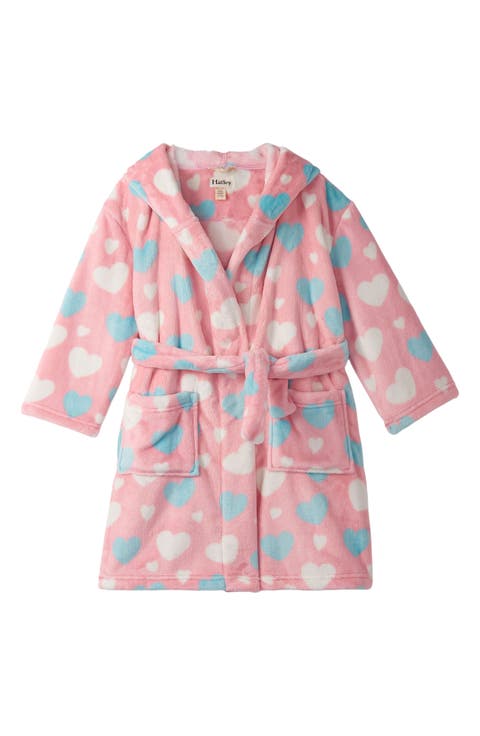 Kids' Big Hearts Hooded Fleece Robe (Toddler, Little Kid & Big Kid)