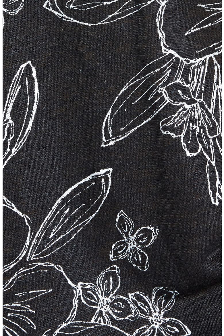 Linen Tank, Alternate, color, BLACK- IVORY LINEAR FLORAL