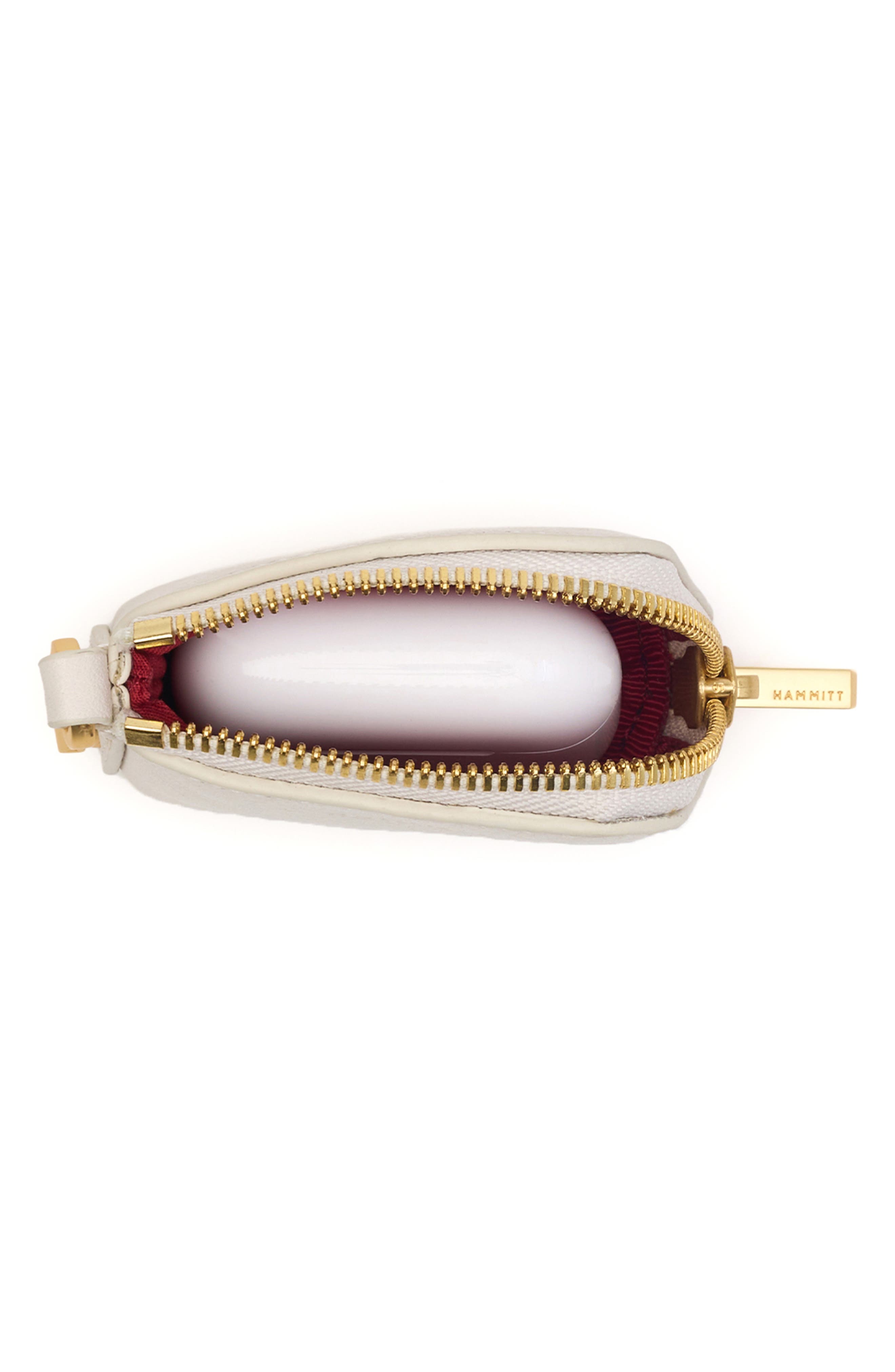 Syd Pouch, Alternate, color, CALLA LILY WHITE/ BRUSHED GOLD