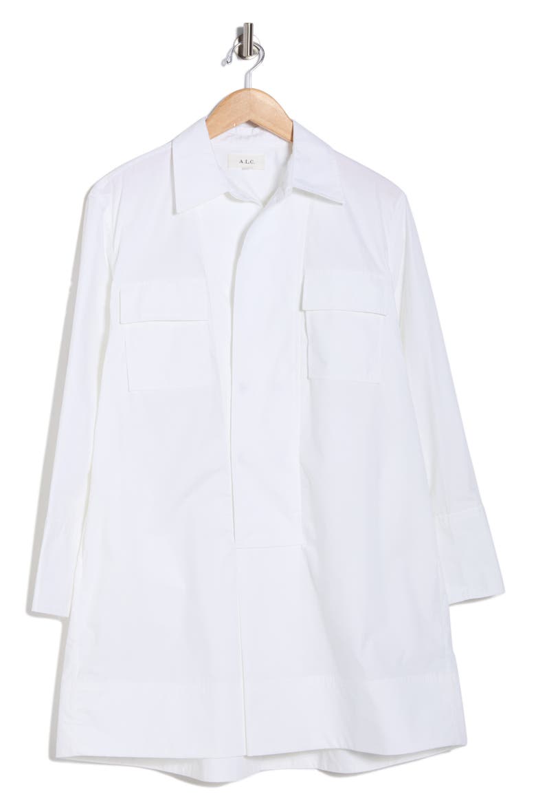 Jori Cotton Shirtdress, Alternate, color, WHITE