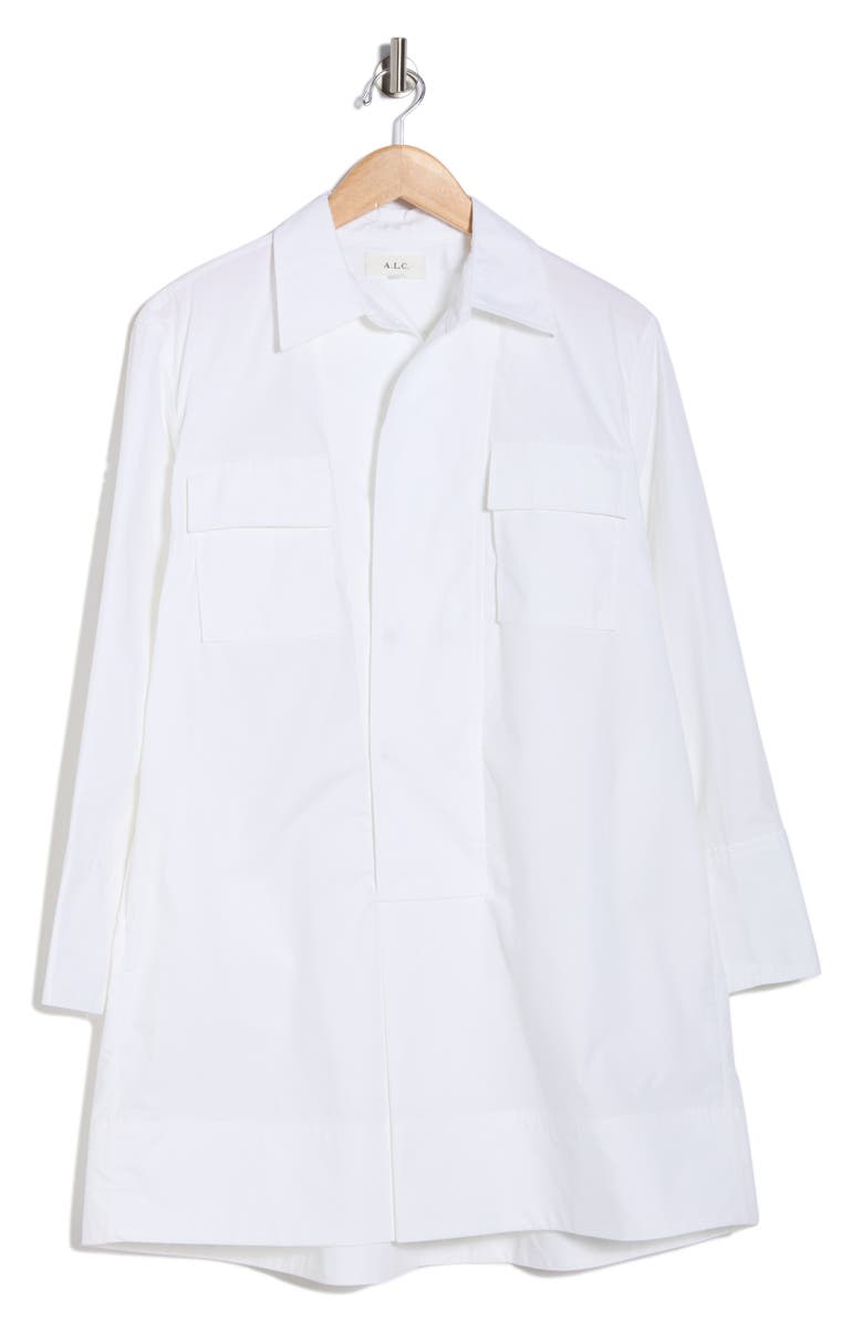 A.L.C. Jori Cotton Shirtdress, Alternate, color, White