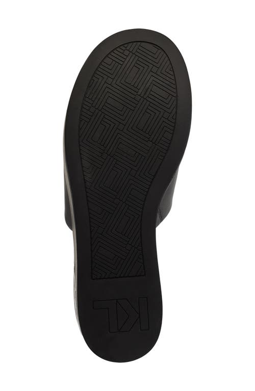 Karl Lagerfeld Women's Calvina Logo Wedge Heel Platform Sandals In Black