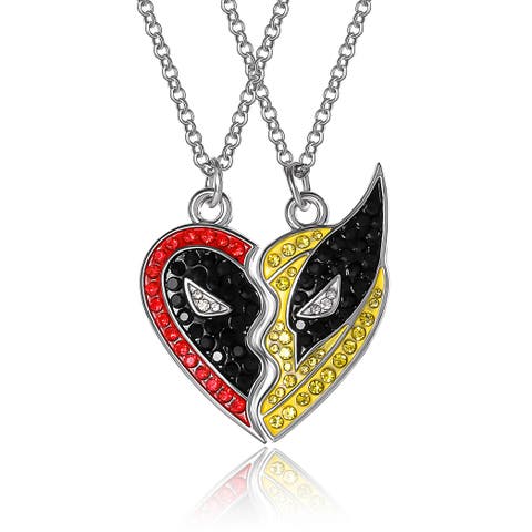 Deadpool and Wolverine Necklace, Set of 2, 16+3