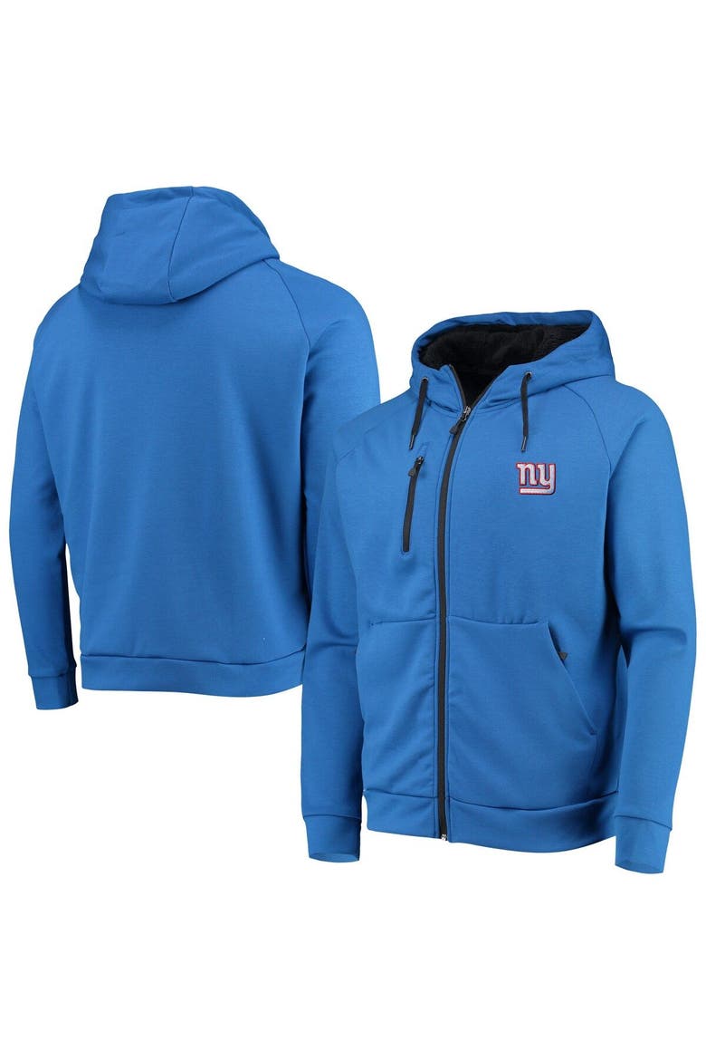 Men's Dunbrooke Royal New York Giants Shag Tri-Blend Full-Zip Raglan Hoodie, Main, color, Royal