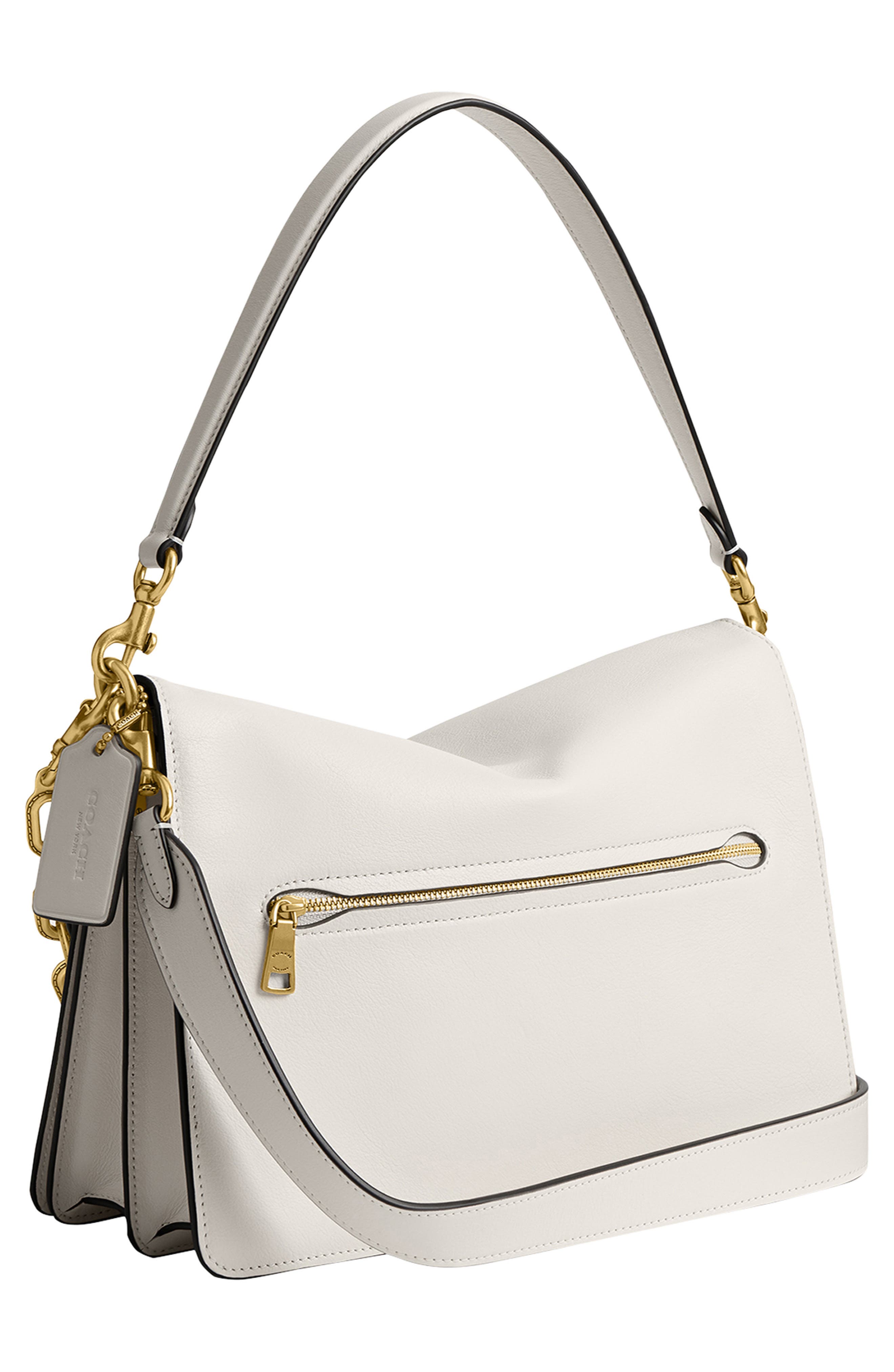 COACH Tabby 30 Chain Smooth Leather Shoulder Bag, Alternate, color, Chalk