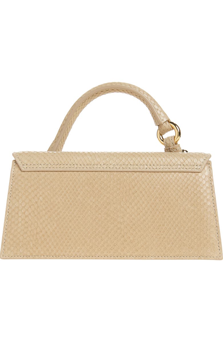 Jacquemus The Long Chiquito Embossed Leather Top Handle Bag, Alternate, color, Light Beige 130