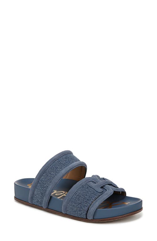Sam Edelman Rowan Platform Sandal In Blue Stone