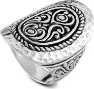 SAMUEL B. Sterling Silver Elongated Design Ring