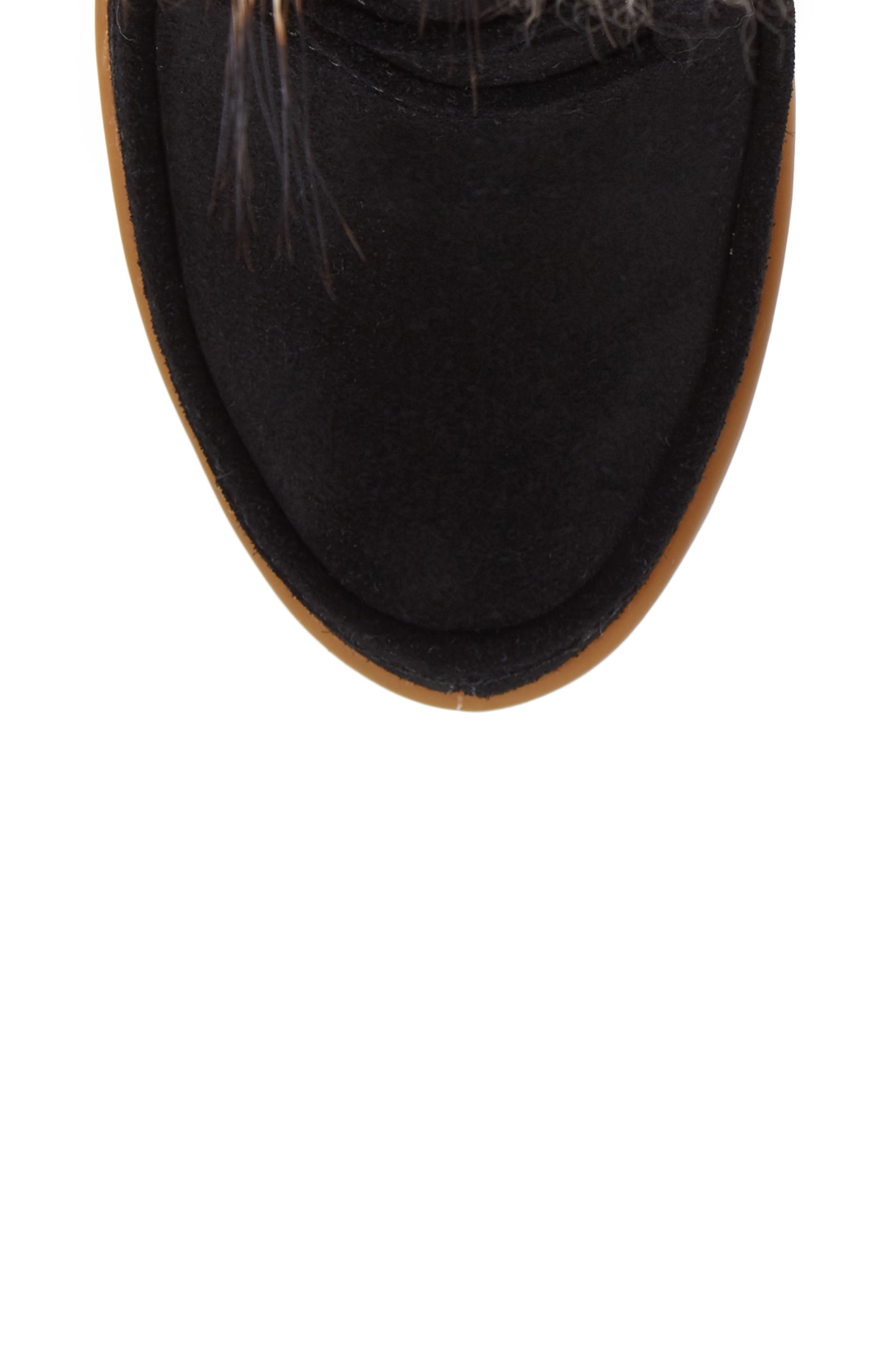 Cecelia New York Holly Wedge Bootie with Genuine Fox Fur Trim, Alternate, color, 