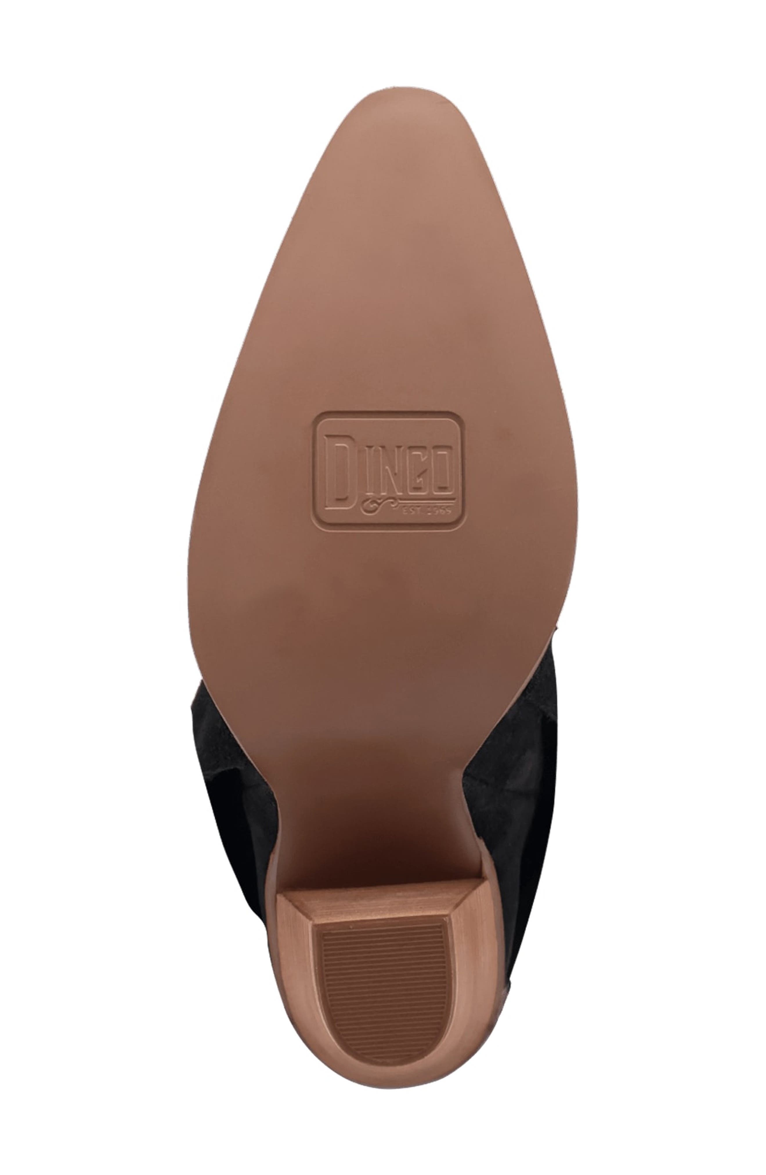 Dingo Buckle Bunny Knee High Western Boot, Alternate, color, Black