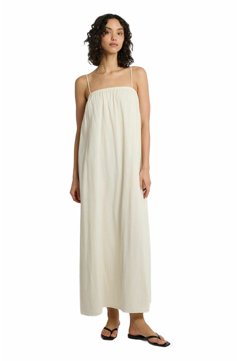Crinkle Gauze Maxi Dress, Main, color, EGRET