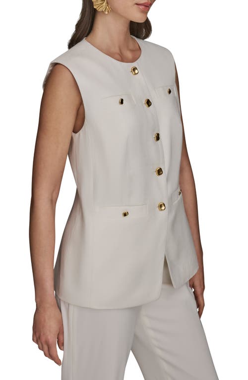 Shop Donna Karan New York Linen Blend Vest