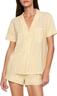 Eberjey Nautico Stripe Short Sleeve Shirt & Shorts Pajamas