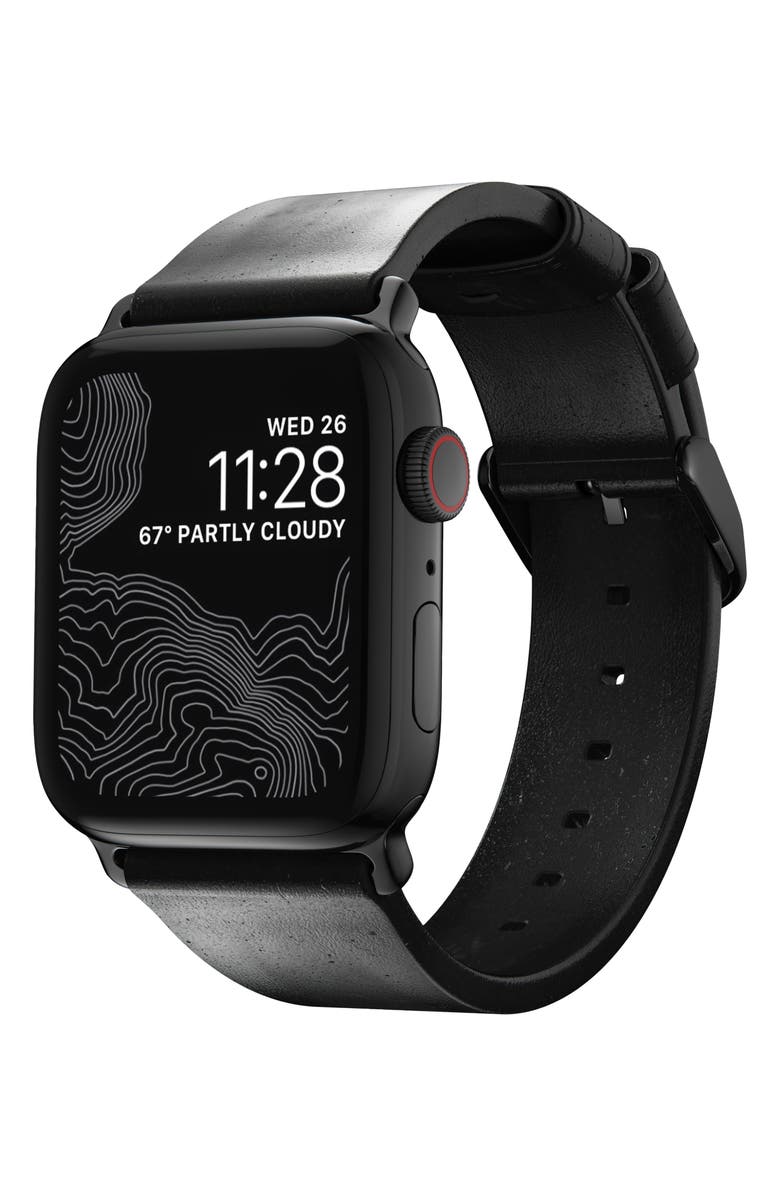 Nomad Modern Slim Leather 22mm Apple Watch<sup>®</sup> Watchband, Main, color, 