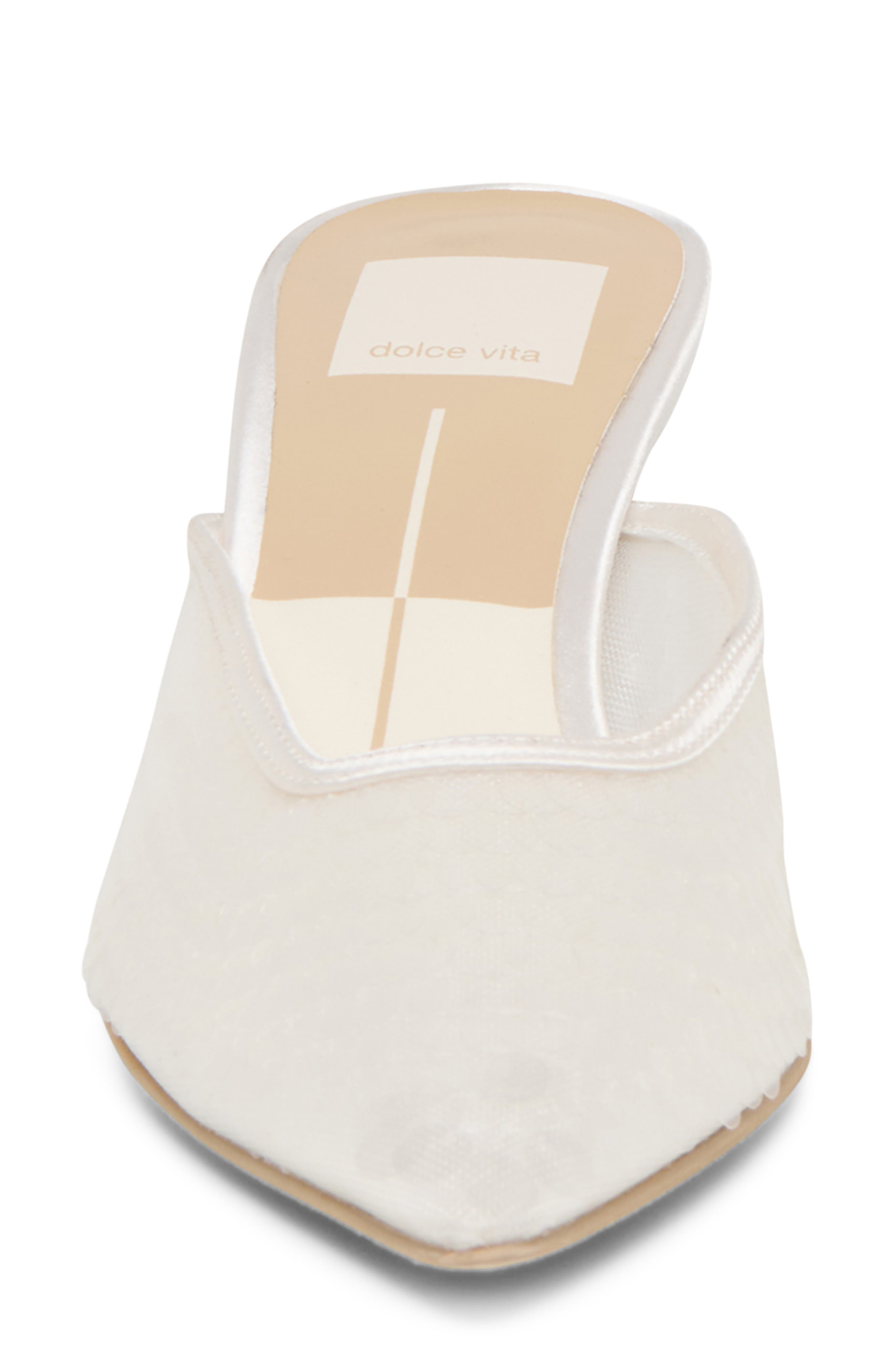 Dolce Vita Cleo Shimmer Kitten Heel Mule, Alternate, color, Ivory Sequin