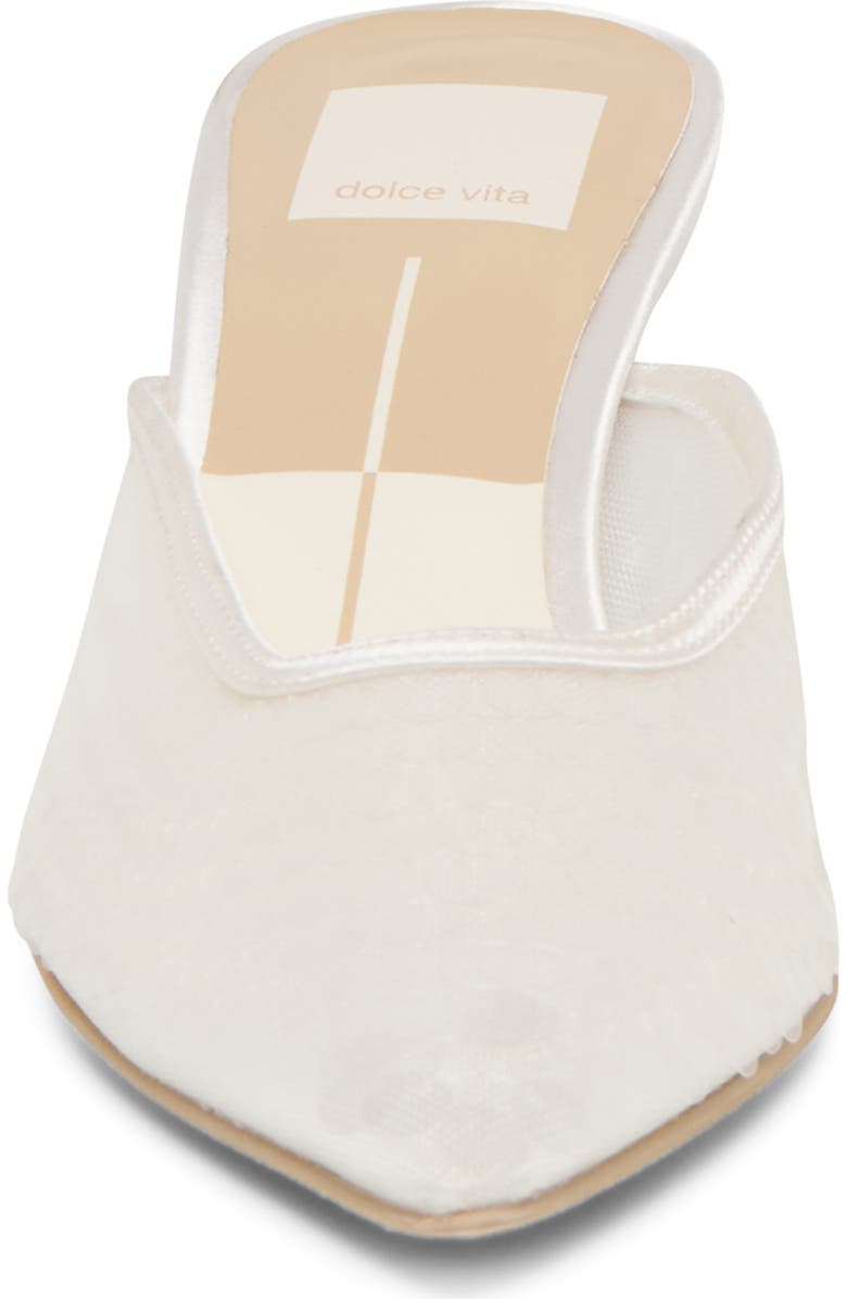 Dolce Vita Cleo Shimmer Kitten Heel Mule, Alternate, color, Ivory Sequin