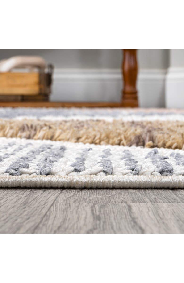 JONATHAN Y Aileen Geometric Scandi Colorblock Carved Area Rug, Alternate, color, Multi