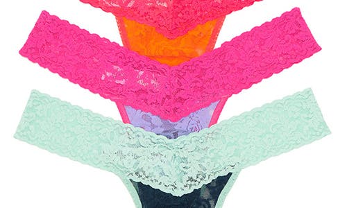 Hanky Panky Low Rise Lace Thong In Multi