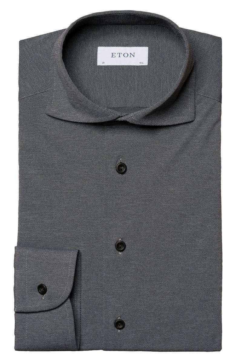 Eton Slim Fit Solid Stretch Dress Shirt, Alternate, color,