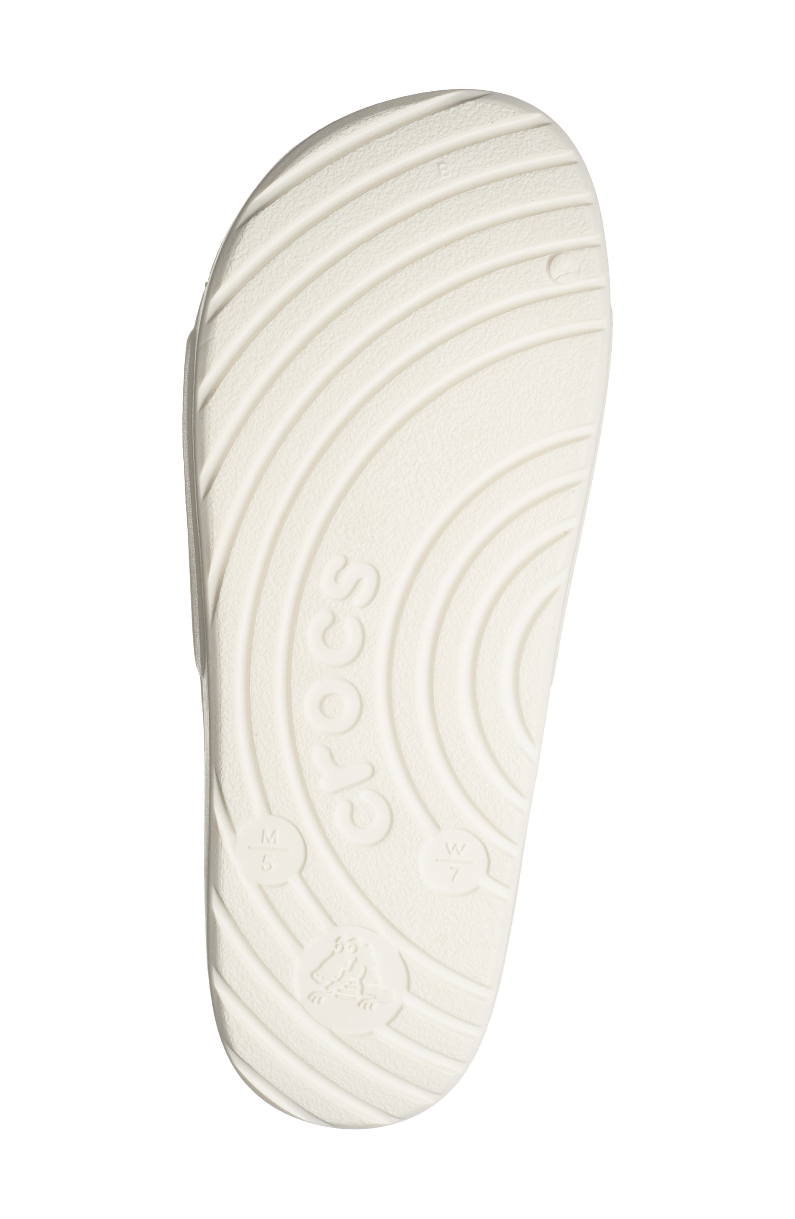 CROCS Painted Floral Slide Sandal, Alternate, color, Chalk