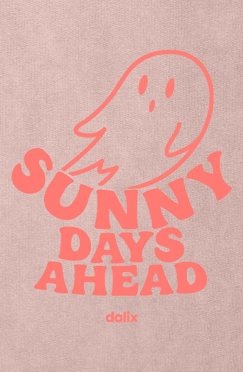 Dalix Womens Sunny Days Ahead Washed Hoodie, Alternate, color, Zinc