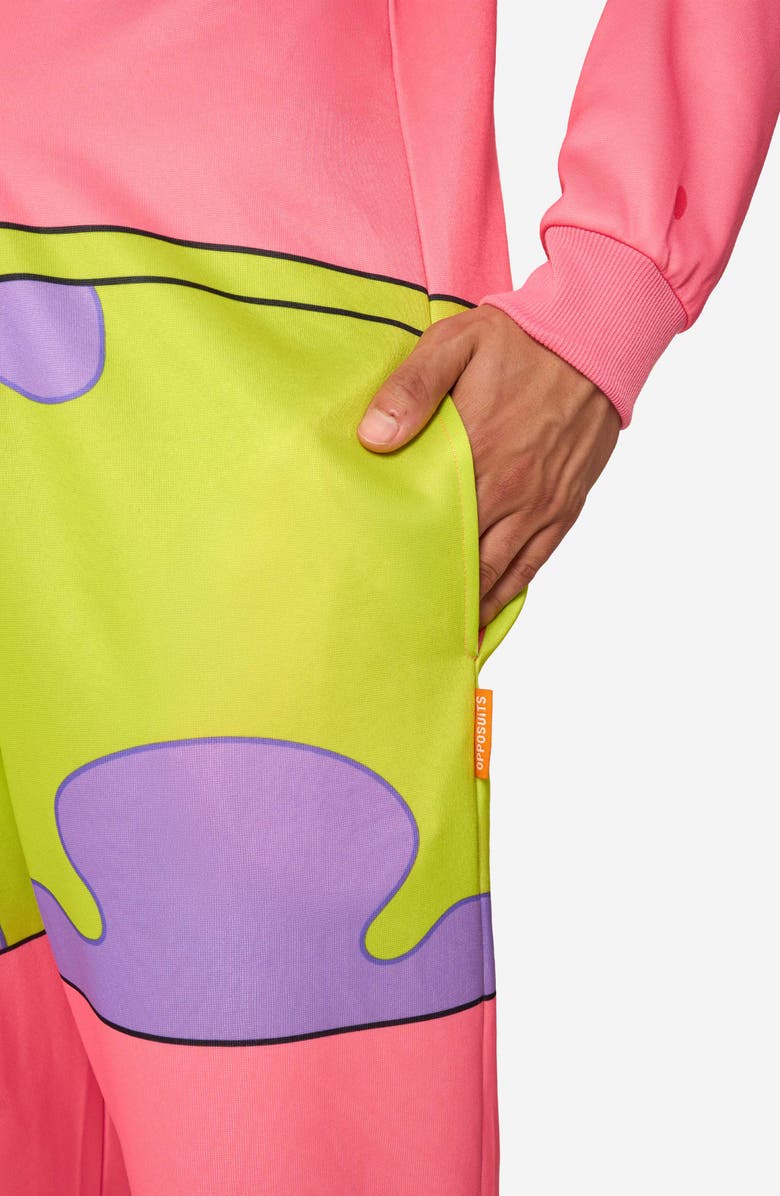 OppoSuits SpongeBob SquarePants<sup>™</sup> Patrick Hooded Fleece Costume Jumpsuit, Alternate, color, Pink